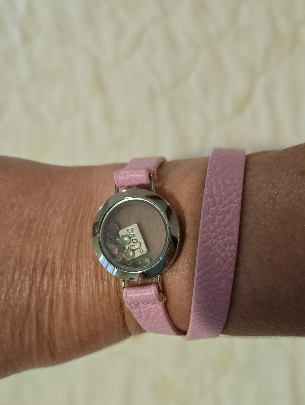 Pink Leather Wrap Watch - Fashionable Women's Bracelet Watch